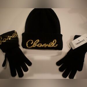 AUTHENTIC Chanel Hat and Gloves